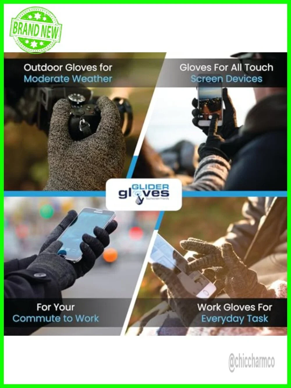 Touch Screen Gloves with Anti-Slip Palm, 10-Finger Gaming Gloves Winter